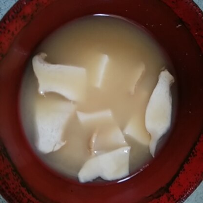 エリンギの味噌汁☆とても美味しかったです。